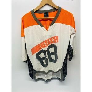 Vintage Women's Off Ice Hockey T-Shirt by Bauer - Lindros #88 - W/ Fishnet Sides